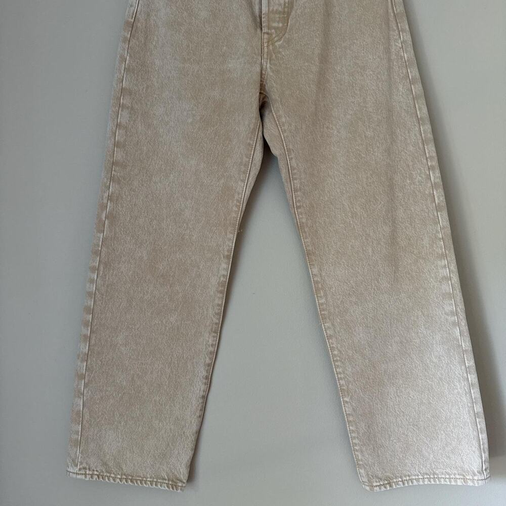 levis 501 90s premium beige acid wash straight leg jeans - Picture 4 of 7
